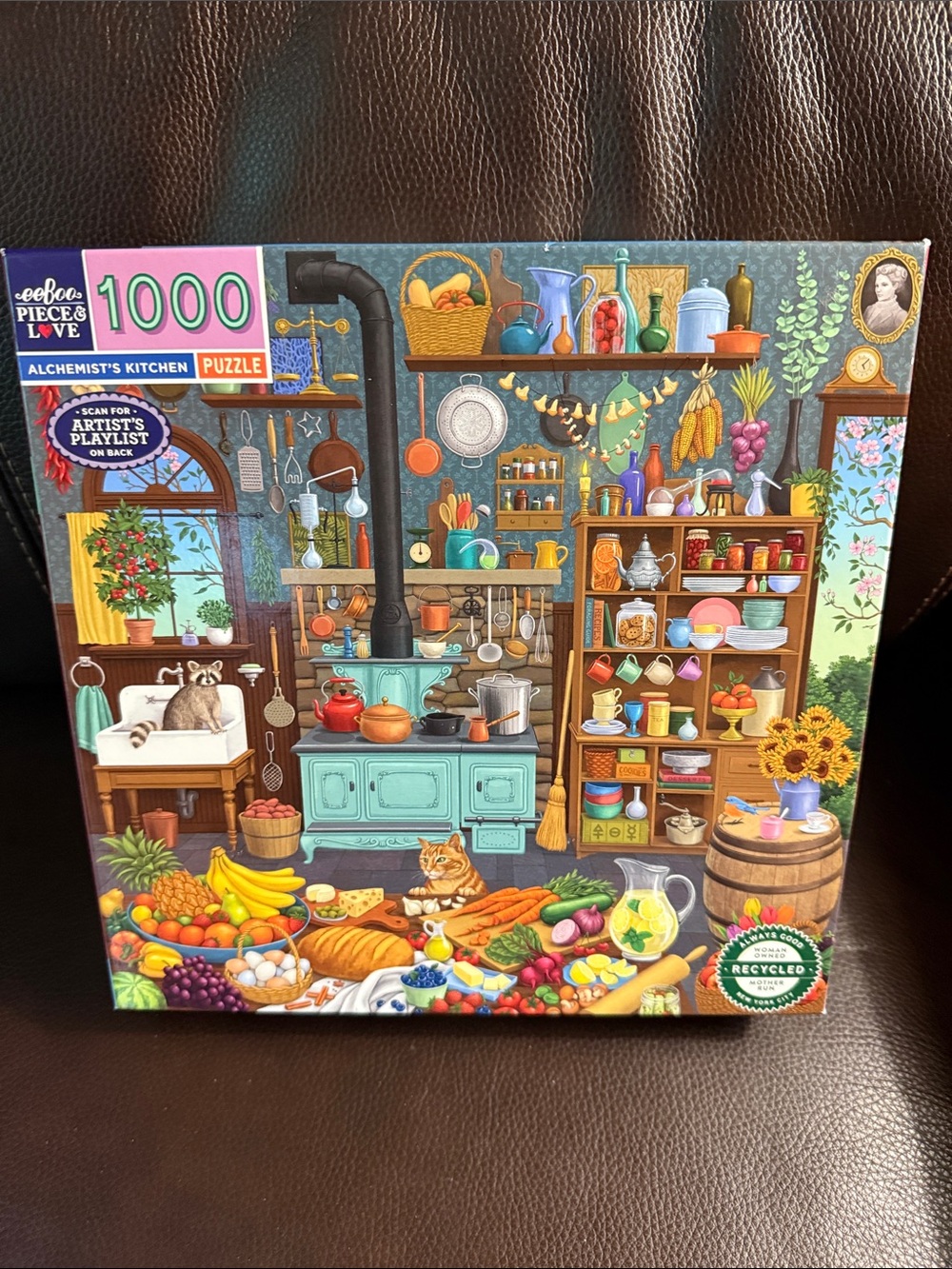 Eeboo Alchemists Kitchen. 1000 pieces jigsaw puzzle with poster. Excellent con